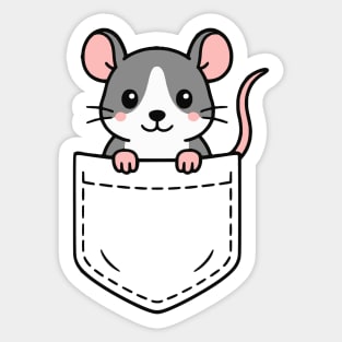 Funny Pet Rat Pocket Pal Cute Intelligent Rat Rodent Art Sticker